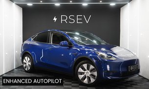 Tesla Model Y LONG RANGE AWD Enhanced Autopilot Auto Park & Summon Deep Blue Metallic 1