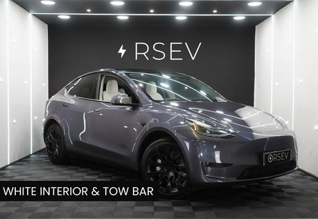 Tesla Model Y LONG RANGE TOW BAR White Interior 20" Induction Wheels LOW Mileage!