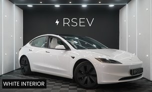 Tesla Model 3 RWD White Interior c300 Mile Range Vented Seats GROK AI One Owner VAT Q 1