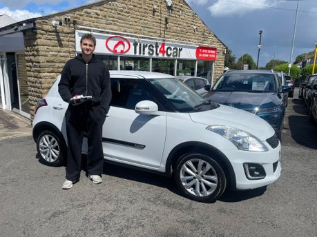 James from Leeds collecting his new Suzuki Swift.