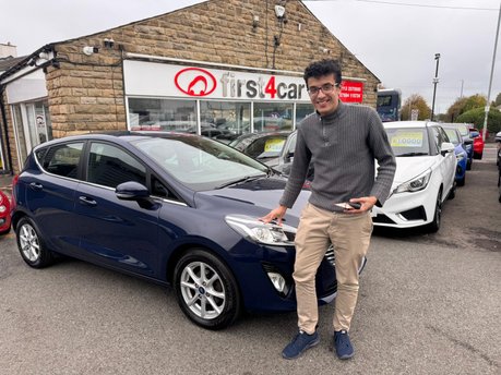 Cameron from Burnley Lancashire Collecting his new Ford Fiesta.
