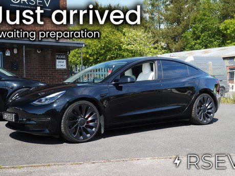 Tesla Model 3 PERFORMANCE AWD Full Self Driving White Interior Solid Black One Owner VATQ