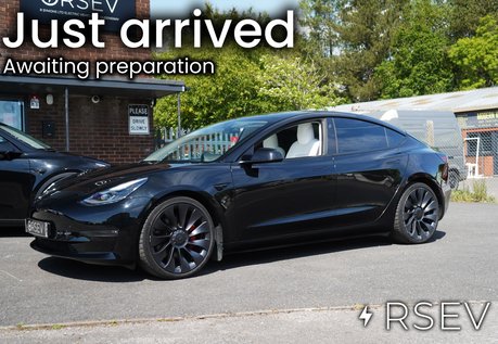 Tesla Model 3 PERFORMANCE AWD Full Self Driving White Interior Solid Black One Owner VATQ