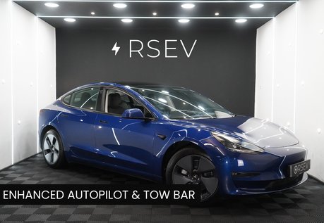 Tesla Model 3 Long Range Tow Bar! Enhanced AP Heat Pump Deep Metallic Blue 