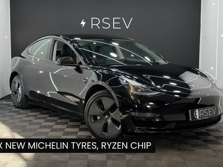 Tesla Model 3 Long Range RWD Solid Black Ryzen GROK AI Black Interior One Owner VAT Q