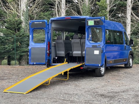 Peugeot Boxer BLUE HDI 440 L4H2 17Seat Minibus LITE Non-D1 with full wheelchair ramp. E6 3