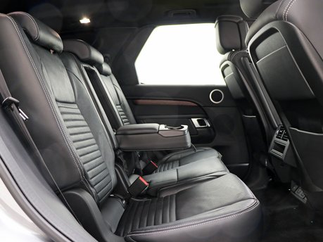 New premium rear seat conversion option for the Land Rover Discovery 5 Commercial, 2024+ models, featuring a white stitch 5