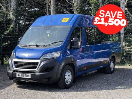 Peugeot Boxer 440 L4H2 17Seat Non-D1 Minibus LITE with wheelchair ramp. ULEZ