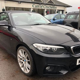 BMW 2 Series 218D M SPORT convertible just 49,000m, Nav, bluetooth, sport seats £165 tax