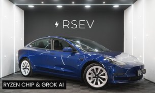 Tesla Model 3 LONG RANGE AWD 19" Sport Wheels Ryzen GROK AI Adaptive LEDs One Owner VAT Q 1