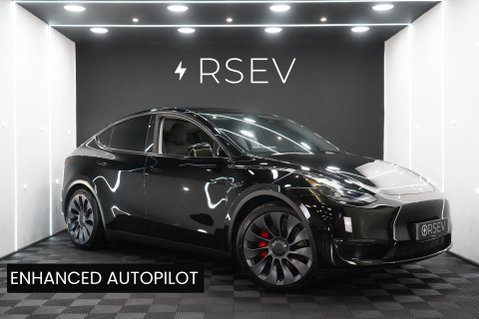 Tesla Model Y  Performance Enhanced Autopilot Auto Park & Summon Solid Black 1 Owner 