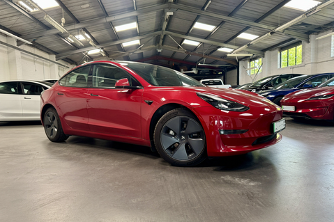 Tesla Model 3 LONG RANGE AWD Pristine Low Mileage Red Multi-coat Heat Pump  