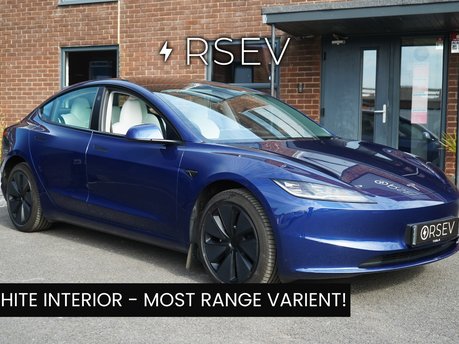 Tesla Model 3 LONG RANGE RWD TOW BAR WHITE INTERIOR GROK AI VENTILATED SEATS 1 OWNER VATQ