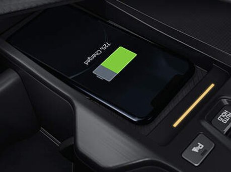 Image of phone on wireless charger.