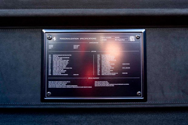 Ferrari 812 Superfast ATELIER. HISTORIC PAINTWORK. CARBON FIBRE INT & EXT. PASSENGER DISP. LIFT. 4