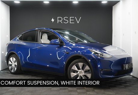 Tesla Model Y LONG RANGE AWD Comfort Suspension White Interior One Owner GROK AI VAT Q