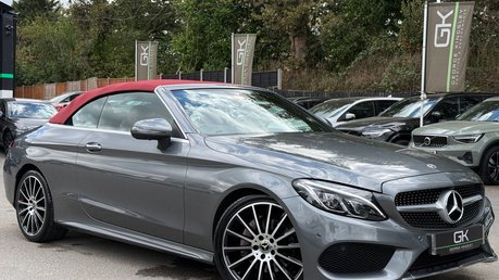 Mercedes-Benz C Class C 220 D AMG LINE PREMIUM PLUS - SELENITE GREY WITH CRANBERRY LEATHER 