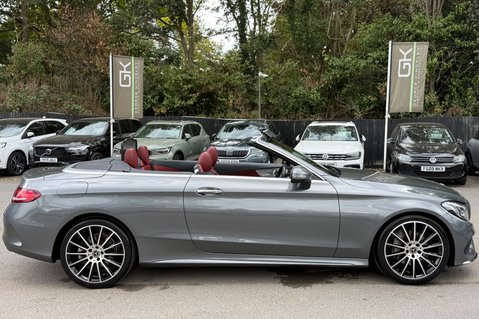 Mercedes-Benz C Class C 220 D AMG LINE PREMIUM PLUS - SELENITE GREY WITH CRANBERRY LEATHER 30