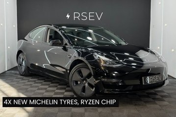 Tesla Model 3 Long Range RWD Solid Black Ryzen GROK AI Black Interior One Owner VAT Q