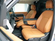 Land Rover Defender 90  HARD TOP  by seeker bespoke matt pine with vintage Tan leather  17