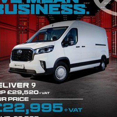 Maxus Deliver 9, Now £22,995 +VAT