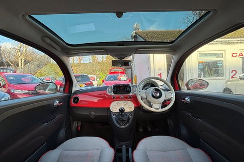 Fiat 500 1.2 LOUNGE LOOK! JUST 62000 MILES! 1 PREVIOUS KEEPER! GLASS ROOF ,BLUETOOTH 6