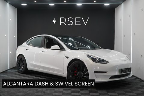 Tesla Model 3 PERFORMANCE Alcantara Dash and Door Trims Swivel Screen Mount  