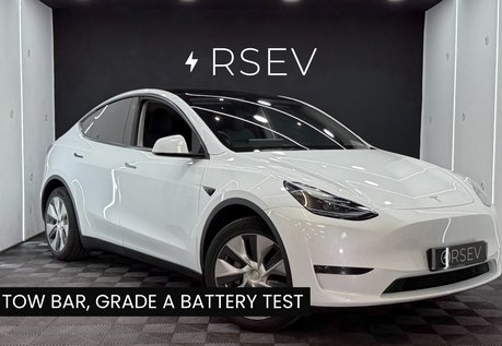 Tesla Model Y LONG RANGE AWD TOW BAR One Owner GROK AI Adaptive LEDs Pano Roof VAT Q
