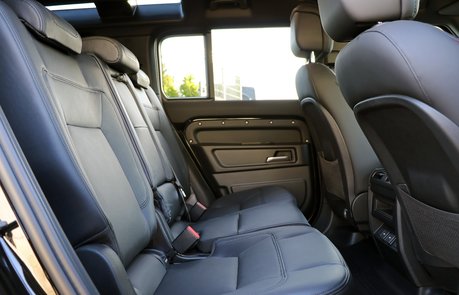 New Land Rover Defender 110 rear seat conversion Ebony Windsor trim for 2022 model onwards