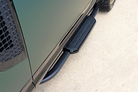 Land Rover Defender 90  HARD TOP  by seeker bespoke matt pine with vintage Tan leather  12