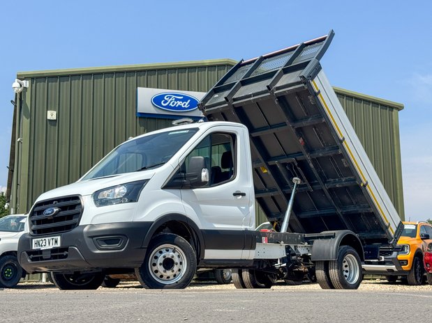 Ford Transit Tipper MWB L2 Leader 350 Air Con Sensors Tow Bar EURO 6 1