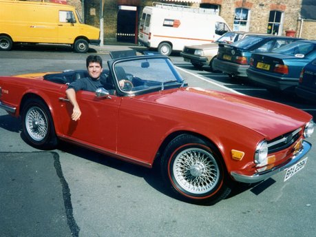Simon Cowell reunited with his Triumph TR6 he bought from us in March 1994.