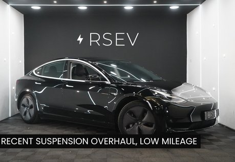 Tesla Model 3 STANDARD RANGE PLUS New Front Arms and Bushes Low Mileage Solid Black Paint