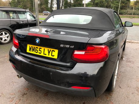 BMW 2 Series 218D M SPORT convertible just 49,000m, Nav, bluetooth, sport seats £165 tax 5