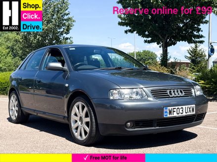 2003 AUDI A3 1.6 SPORT HATCHBACK 5DR PETROL MANUAL 168 G KM, 101 BHP YEAR... photo