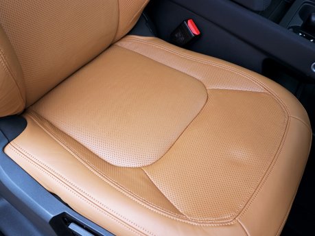 Genuine Land Rover leather rear seats and front seat upgrade for the Defender 90 Commercial 11