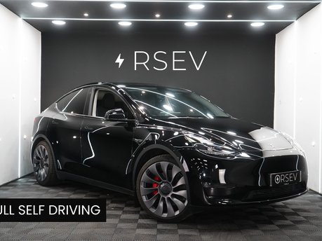 Tesla Model Y PERFORMANCE AWD Full Self Driving Solid Black Black Interior One Owner VATQ