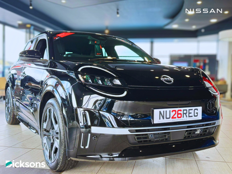 Image of the new Nissan MICRA in the showroom.