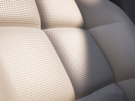Close up image of seat leather texture.