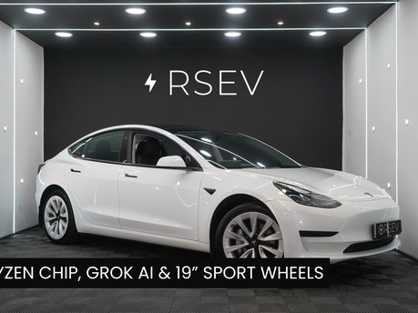 Tesla Model 3 MODEL 3 RWD 19'' Sport Alloy Wheels Ryzen GROK AI Heat Pump One Owner VATQ