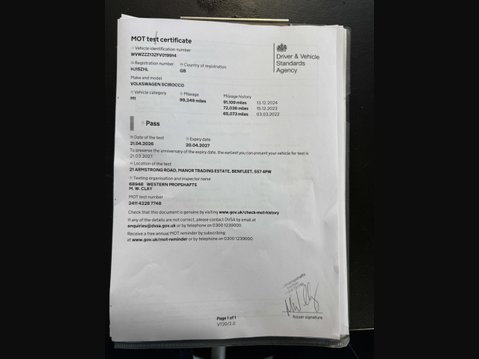 Volkswagen Scirocco 2.0 Scirocco GT BlueMotion Technology TDSi Semi-Auto 3dr 86