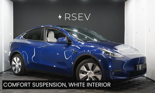 Tesla Model Y LONG RANGE AWD Comfort Suspension White Interior One Owner GROK AI VAT Q 1