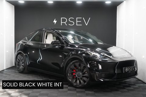 Tesla Model Y PERFORMANCE Solid Black White Interior Now with GROK One Owner VAT Q 