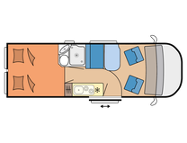 Hobby Vantana Fiat|2 Berth|4 Belt|Rear Tranverse Bed|Awning|Solar Panel|TV Ariel 2