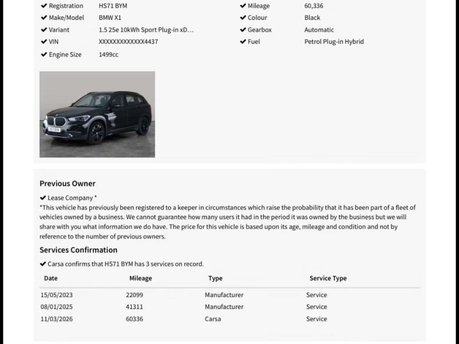 BMW X1 1.5 25e 10kWh Sport SUV 5dr Petrol Plug-in Hybrid Auto xDrive Euro 6 (s/s)  9