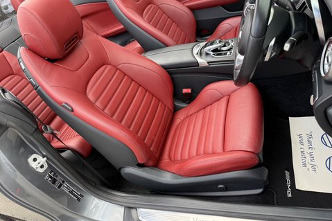Mercedes-Benz C Class C 220 D AMG LINE PREMIUM PLUS - SELENITE GREY WITH CRANBERRY LEATHER 37
