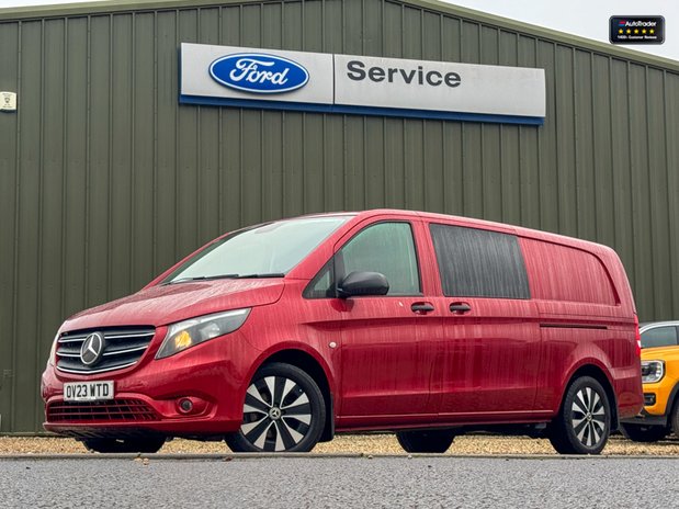 Mercedes-Benz Vito Crew Cab AUTO XLWB L3H1 Premium Plus 116 Alloys Sensors Tow Bar NO VAT EURO 2