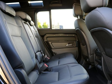 New Land Rover Defender 110 rear seat conversion Ebony Windsor trim for 2022 model onwards