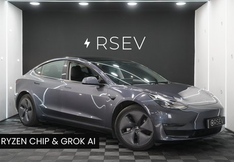 Tesla Model 3 LONG RANGE AWD Ryzen with GROK AI One Owner Heat Pump Adaptive LEDs VAT Q