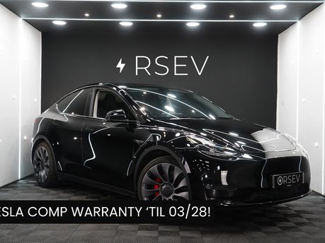Tesla Model Y PERFORMANCE AWD GROK AI Assistant Solid Black Black Interior One Owner VATQ